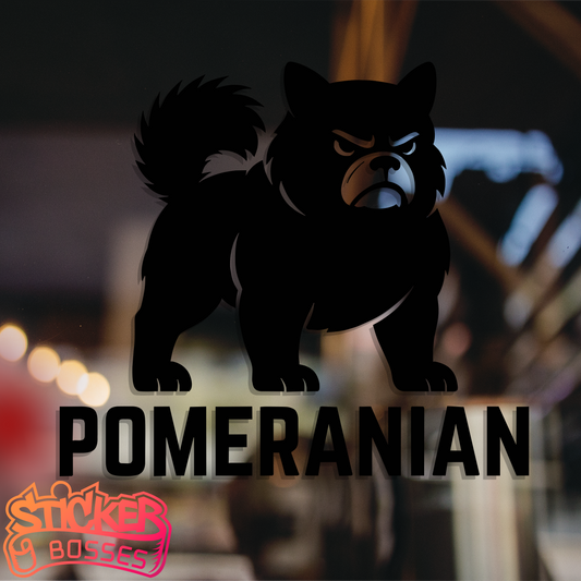 TOUGH POMERANIAN VINYL DECAL