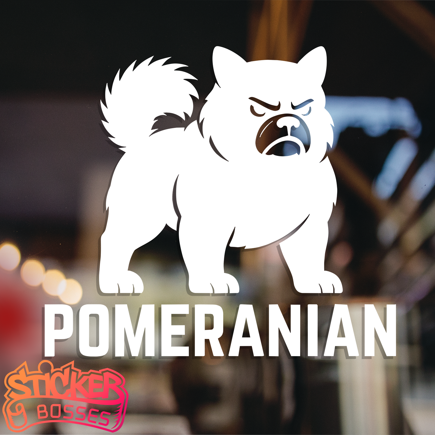 TOUGH POMERANIAN VINYL DECAL