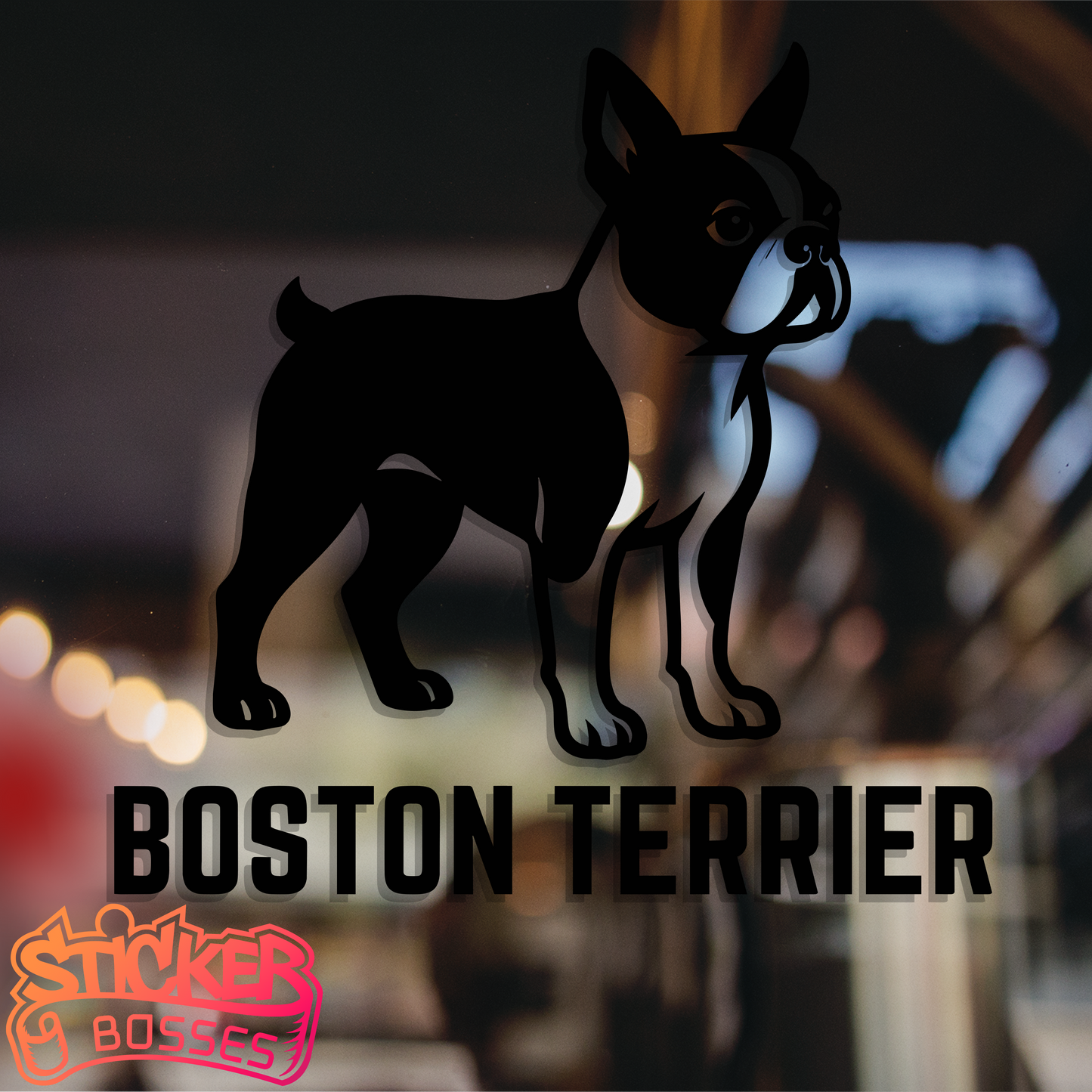 BOSTON TERRIER VINYL DECAL