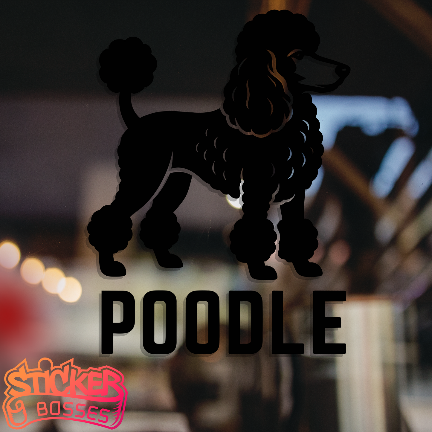 POODLE VINYL DECAL