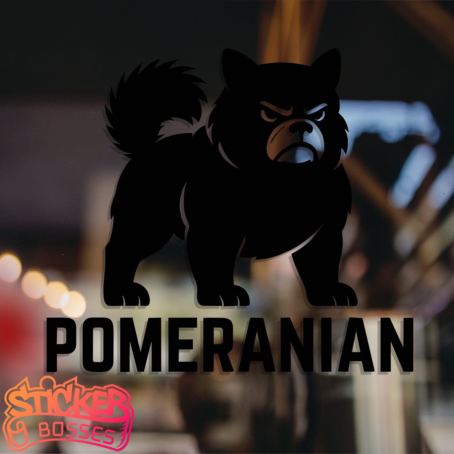 TOUGH POMERANIAN VINYL DECAL