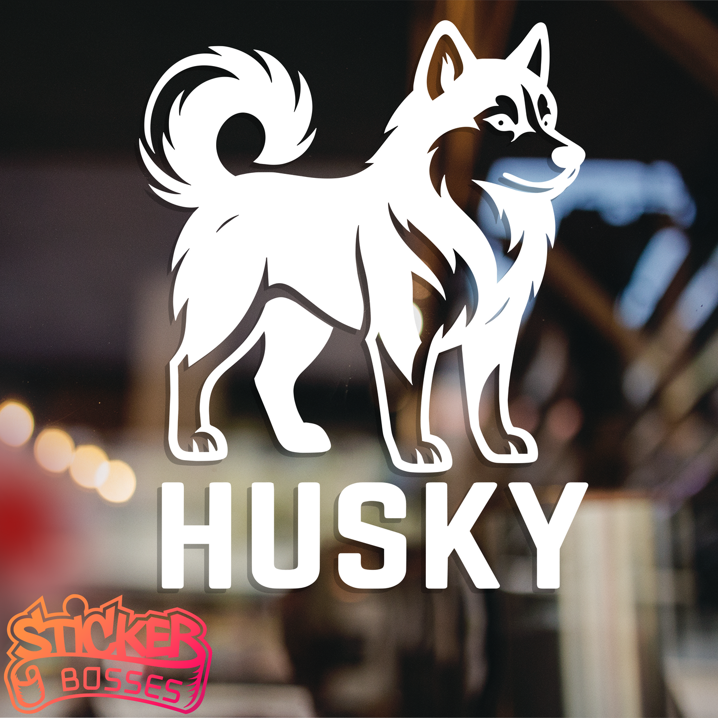 HUSKY VINYL DECAL