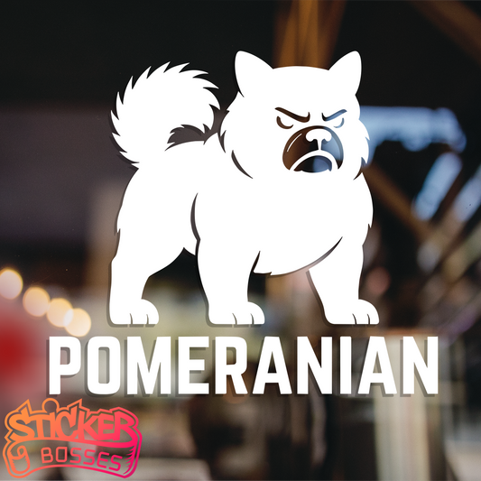TOUGH POMERANIAN VINYL DECAL
