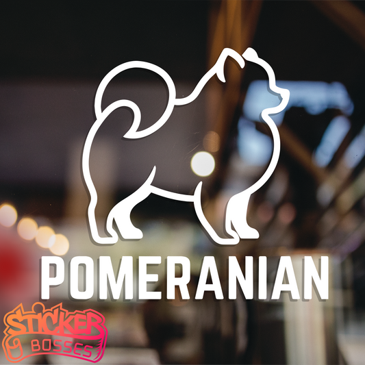 POMERANIAN SHADOW VINYL DECAL