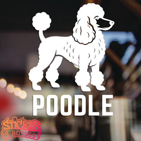 POODLE VINYL DECAL